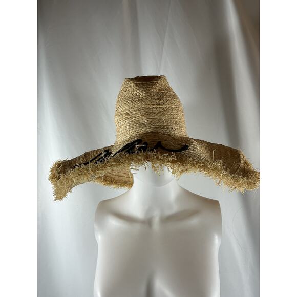 Miu Miu 'Raffia' Beige Cotton Hat Size S - Picture 4 of 6